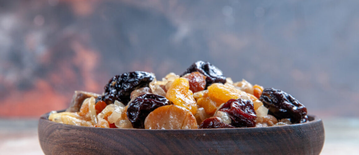 side-close-up-view-pilaf-appetizing-rice-with-chestnuts-table